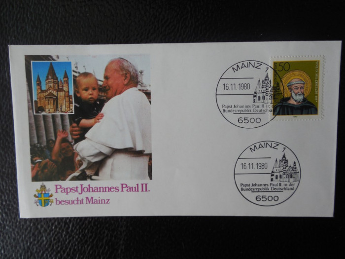 PAPA IOAN PAUL AL DOILEA-VIZITA IN MAINZ-FDC