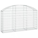 Cos gabion arcuit, 150x30x80/100 cm, fier galvanizat