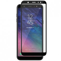 Folie sticla 5D Full Glue pentru Samsung Galaxy A6 Plus (2018), Negru