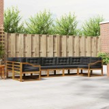 Cumpara ieftin Set de canapele de exterior 7 buc. 7-Locuri Natural si Antracit