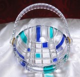 BOL BOMBONIERA TIP COSULET DIN STICLA MASIVA WALTHERGLAS GERMANIA 21.5 CM