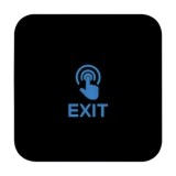 Buton de iesire Touch, plastic negru, montaj aparent, 12-24 Vcc, NO-NC-COM, LED, 86 x 86 mm CSB-86T-P2, Csaccess