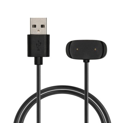 Cablu de incarcare USB Kwmobile pentru Amazfit Bip 3/Bip 3 Pro/GTS 4 Mini, Negru, Plastic, KWM0000253K001C foto