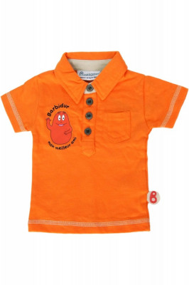 Tricou polo portocaliu pentru copii, Barbapapa Kiabi foto