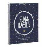 Dosar cu 3 elastice Fun &amp; Basics 33.5x26 cm, Jad