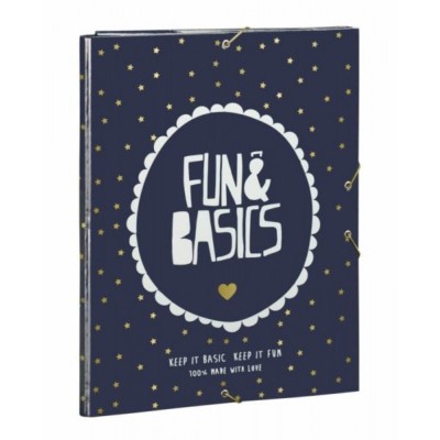 Dosar cu 3 elastice Fun &amp;amp; Basics 33.5x26 cm foto