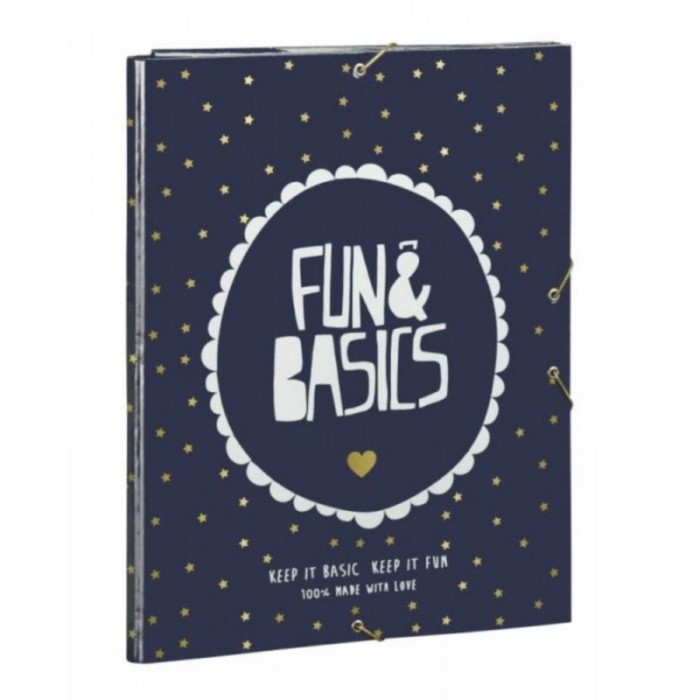 Dosar cu 3 elastice Fun &amp; Basics 33.5x26 cm