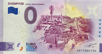 !!! 0 EURO SOUVENIR - GERMANIA , ZUGSPITZE - 2023.1 - UNC foto
