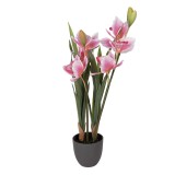 Cumpara ieftin Flori artificiale roz verzi in ghiveci 14x14x55 cm