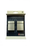 Suport decorativ pentru rafturi, culoare argintiu satinat, 4x4x5,6cm