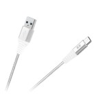 Cablu USB2.0 A - USB type C 0.5m alb panzat Rebel
