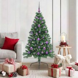VidaXL Pom de Crăciun artificial pre-iluminat Verde 150 cm PVC 3397004