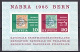 ELVETIA 1965 EXPOZITIA NATIONALA FILATELICA NABRA BLOC MNH