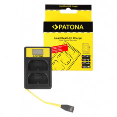 PATONA Încărcător USB Smart Dual LCD Canon LP-E6 EOS 5D 60D 60Da 6D 7D EOS70D - Patona