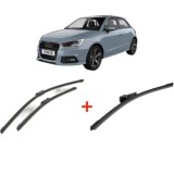 Cumpara ieftin Set 3 stergatoare AUDI A1 Sportback (GBA) din 2018, pentru parbriz si luneta fata si spate auto, Bosch Aerotwin, din cauciuc siliconat rezistent, AUDI