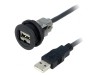 Soclu USB 22mm Har-Port Negru IP20