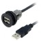 Soclu USB 22mm Har-Port Negru IP20