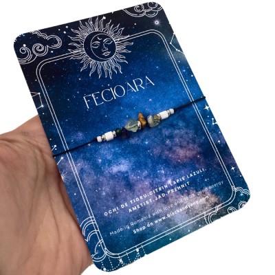 Bratara cu 6 cristale pentru Zodia Fecioara foto