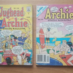 Lot 2 Reviste Benzi Desenate Archie Digest Magazine Nr 100+104/ 1990