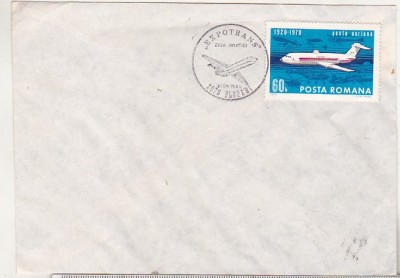 bnk fil Plic stampila ocazionala Expotrans Ziua Aviatiei Plopeni 1985 foto