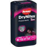 Scutece chilotel pentru noapte Huggies DryNites 8-15 yrs, Girl, 27-57 kg, 9 buc