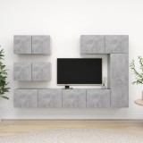 vidaXL Set dulapuri TV, 6 piese, gri beton, PAL