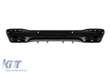 Difuzor tip GLE53 cu capace negre potrivit pentru bara spate A Design pe Mercedes GLE SUV W167 dupa 2019 -oo--oo-, garnitura de lac negru Performance