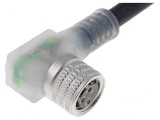 Cablu de conectare M8 3 PIN unghi 5m IP67