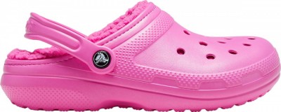 Saboti Crocs Classic Lined Clog Roz - Electric Pink foto