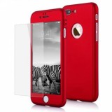 Husa pentru Apple iPhone 6+ Rosu acoperire completa 360 grade cu folie de sticla gratis