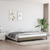 VidaXL Cadru de pat fără saltea, gri taupe, 200x200 cm, textil