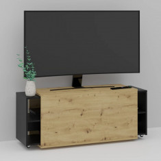 FMD Comoda TV, stejar artizanal negru, 194,5x39,9x49,2 cm foto