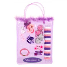 Set Accesorii Par Pentru Fete, 36 Bucăți, Multicolor, Geantă 19x32x3cm