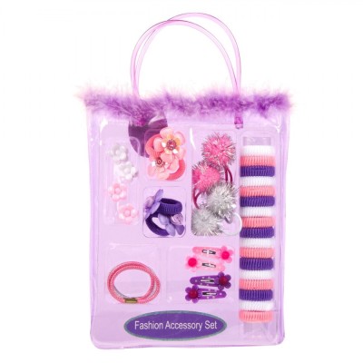 Set Accesorii Par Pentru Fete, 36 Bucăți, Multicolor, Geantă 19x32x3cm foto