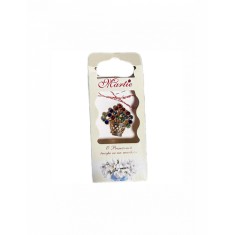 Martisor tip brosa cu model cos cu floricele colorate pentru 1 si 8 martie