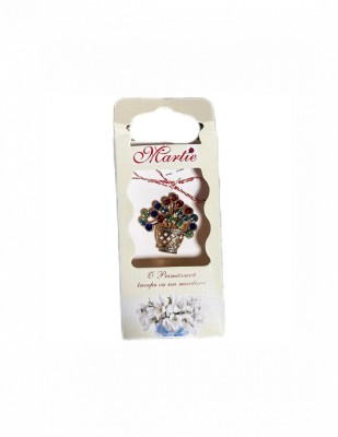 Martisor tip brosa cu model cos cu floricele colorate pentru 1 si 8 martie foto