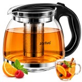 Ceainic cu infuzor 2L Zortiva din sticla pentru ceai si infuzii
