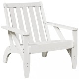 Scaun Adirondack de gradina alb 75x77x77 cm lemn masiv de pin