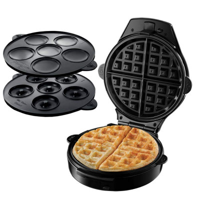 Waffle 3in1 Russell Hobbs Fiesta 24620-56, 900w, Plăci antiaderente, Capac autoblocant, Bordeaux/negru foto