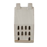 Cumpara ieftin Casuta decorativa portelan bej cu led 9x8x18 cm