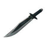 Cumpara ieftin Cutit de vanatoare Rambo 2, cu kit de supravietuire si teaca inclusa