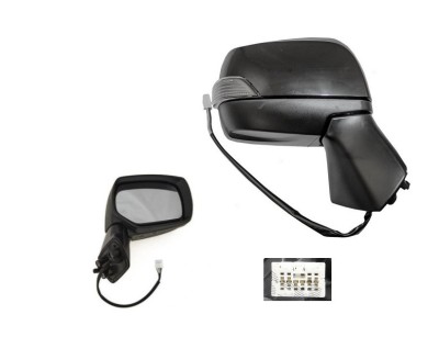 Oglinda exterioara Subaru Forester (Sj), 01.2013-, Dreapta, reglare electrica; carcasa neagra, grunduit; incalzita; geam convex; cromat; pliere elect foto