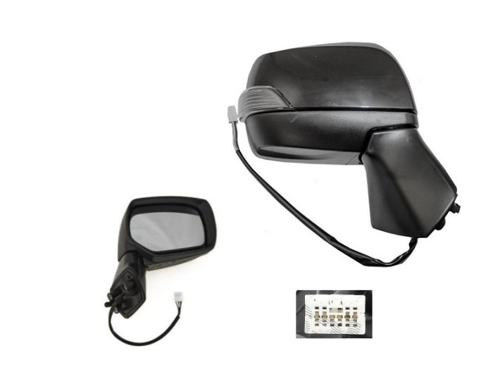 Oglinda exterioara Subaru Forester (Sj), 01.2013-, Dreapta, reglare electrica; carcasa neagra, grunduit; incalzita; geam convex; cromat; pliere elect