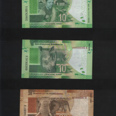 Set South Africa Africa de Sud 10 x 2+ 20 + 50 x 2 +100 rand