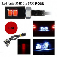 Set leduri auto, multifunctionale, 12mm, led smd, Rosu