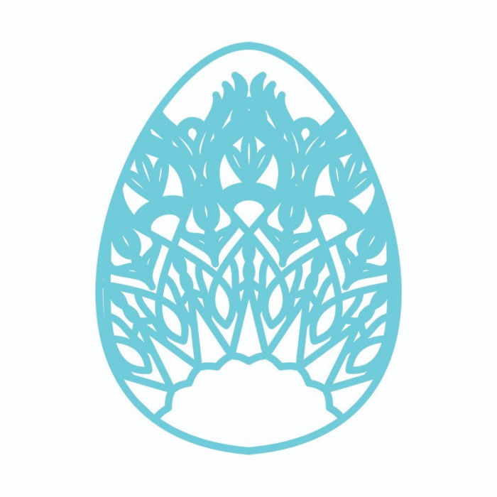 Sticker decorativ, Mandala, Ou, Turcoaz, 60 cm, 7255ST-1