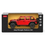 MASINUTA METALICA JEEP WRANGLER RUBICON 4XE ROSU CU SCARA 1 LA 32