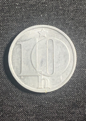 Moneda Cehoslovacia 10 haleri 1981 foto