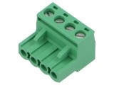 Regletă de conexiuni deconectabilă 4 drept mufe 5mm