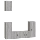 Cumpara ieftin Set dulapuri TV, 5 piese, gri sonoma, lemn prelucrat